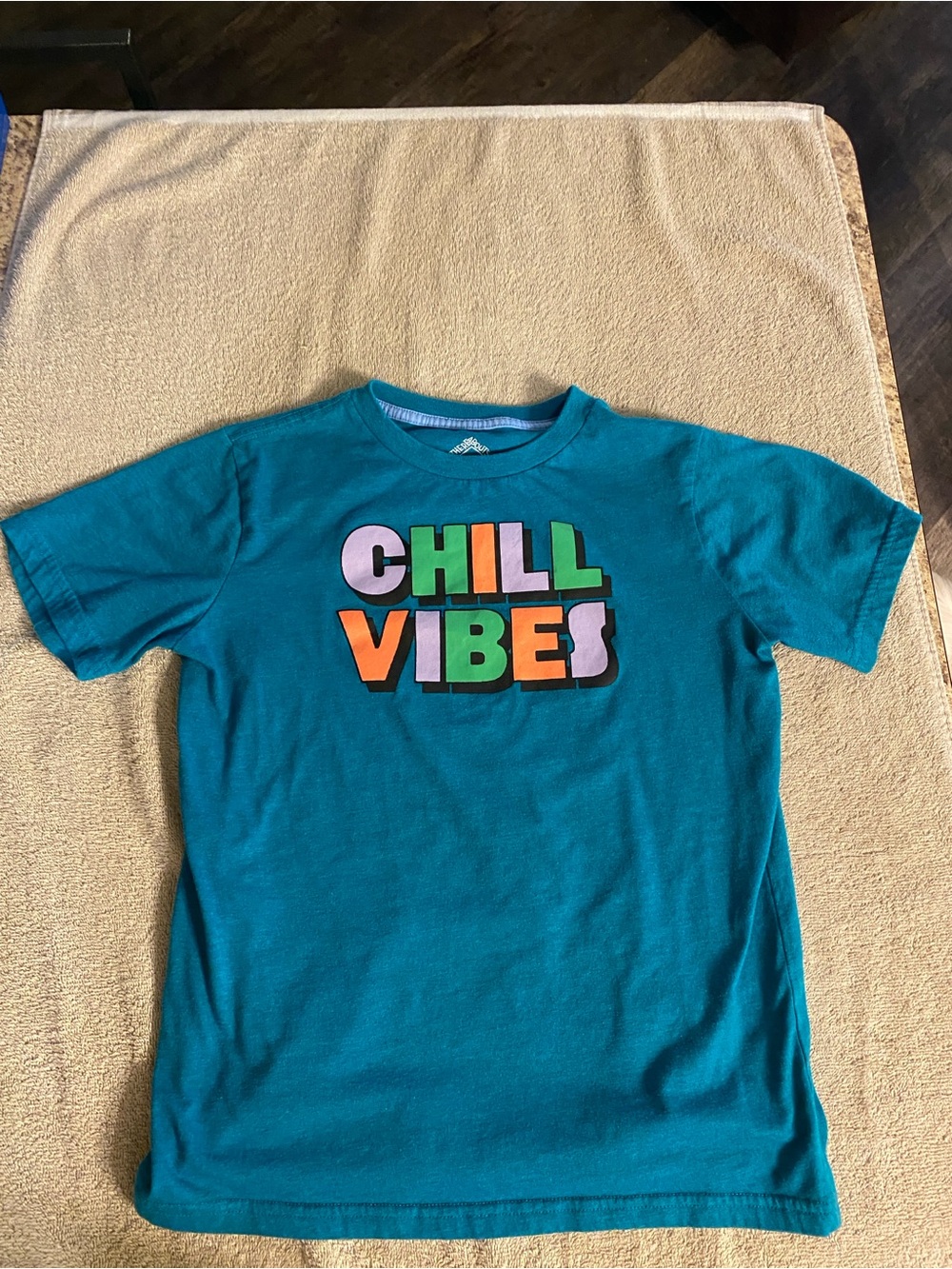 Kids Teal 'Chill Vibes' Graphic Tee